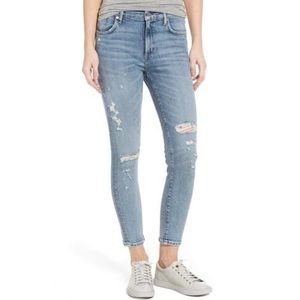Agolde Sophie Distressed High Waisted Skinny Jeans